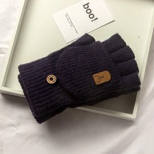 Thermal Knitted Fingerless Gloves Warm Winter Half Finger Gloves for Men Women