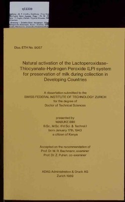 Natural activation of the LactoperoxidaseThiocyanate-Hydrogen Peroxide (LP) syst