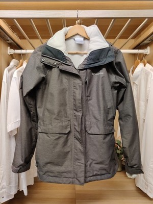 COLUMBIA INTERCHANGE REGENMANTEL SMALL 2in1 FLEECEJACKE WASSERDICHT Omni-Tech