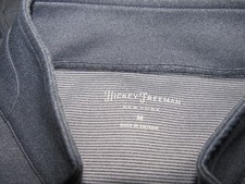 HICKEY FREEMAN 1/4 Zip Pullover Shirt Men's Medium Blue Long Sleeved Excellent