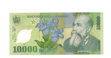 10 000  LEI  VERY FINE  POLYMER  BANKNOTE FROM  ROMANIA  2000   PICK-112