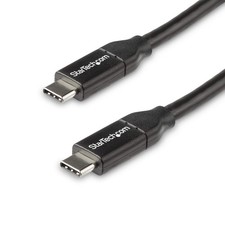 Image of StarTech.com USB C to USB C Cable - 1.5 ft / 0.5m - 5A PD - White - USB 2.0