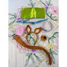 Deer Costume Set Headband Tail Collar Nose Accessory Halloween