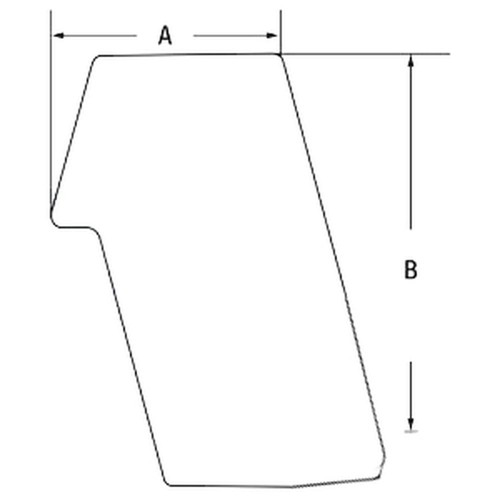 Tinted Cab Glass Door For Bobcat Skid Steer - Fits 773, 763, S185, T190 & More (Triangle Headlights)-856218
