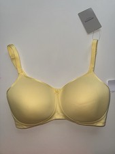 NWT Amoena 34D Mara SB yellow Wire-Free Masectomy Bra Post Surgery. Soft Cup Bra