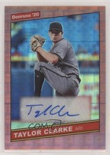 2020 Panini Donruss Optic Purple Pandora Prizm 8/10 Taylor Clarke Auto y4s