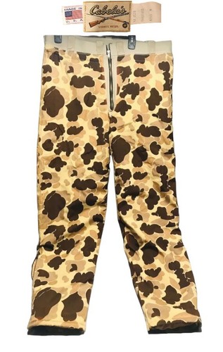 VTG Cabela’s Men’s Sz M Hunting Pants Gore-tex Lined Cloud Duck Frogskin Camo