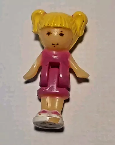 1989 Bluebird Vintage Polly Pocket Doll Tiny Tina High Street Money Trinket Box