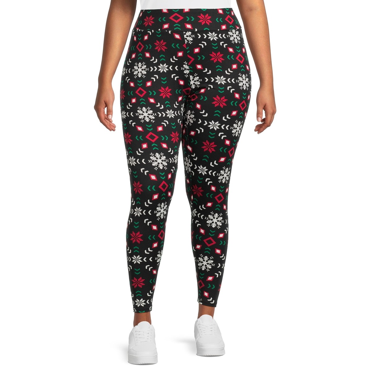 Terra Sky Women's Plus Size Holiday Leggings Size 1X (16W-18W)