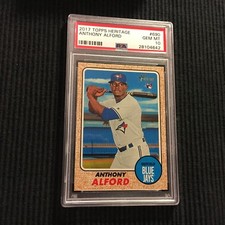 2017 TOPPS HERITAGE #690 ANTHONY ALFORD *ROOKIE PSA 10 GEM MINT*  BLUE JAYS