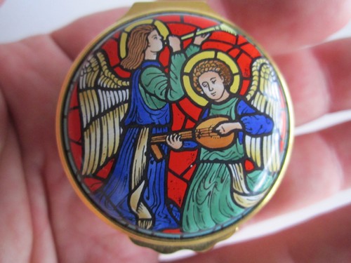 1998 HALCYON DAYS ENAMEL CHRISTMAS BOX - IN THE BOX WITH CERTIFICATE - MINT COND - Picture 6 of 8