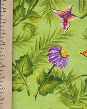 Daisy Foliage DD11 Free Spirit 100 Cotton FABRIC priced by the Yard