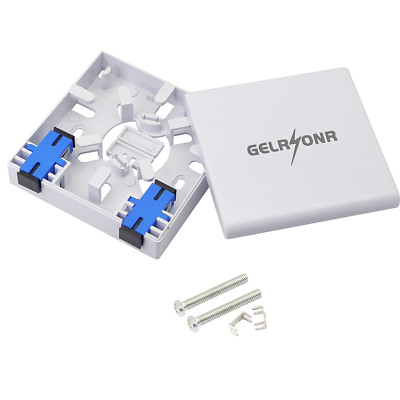 GELRHONR FTTH Fiber Panel Box Enclosure, 2 Core Fiber Optic Terminal Distributio