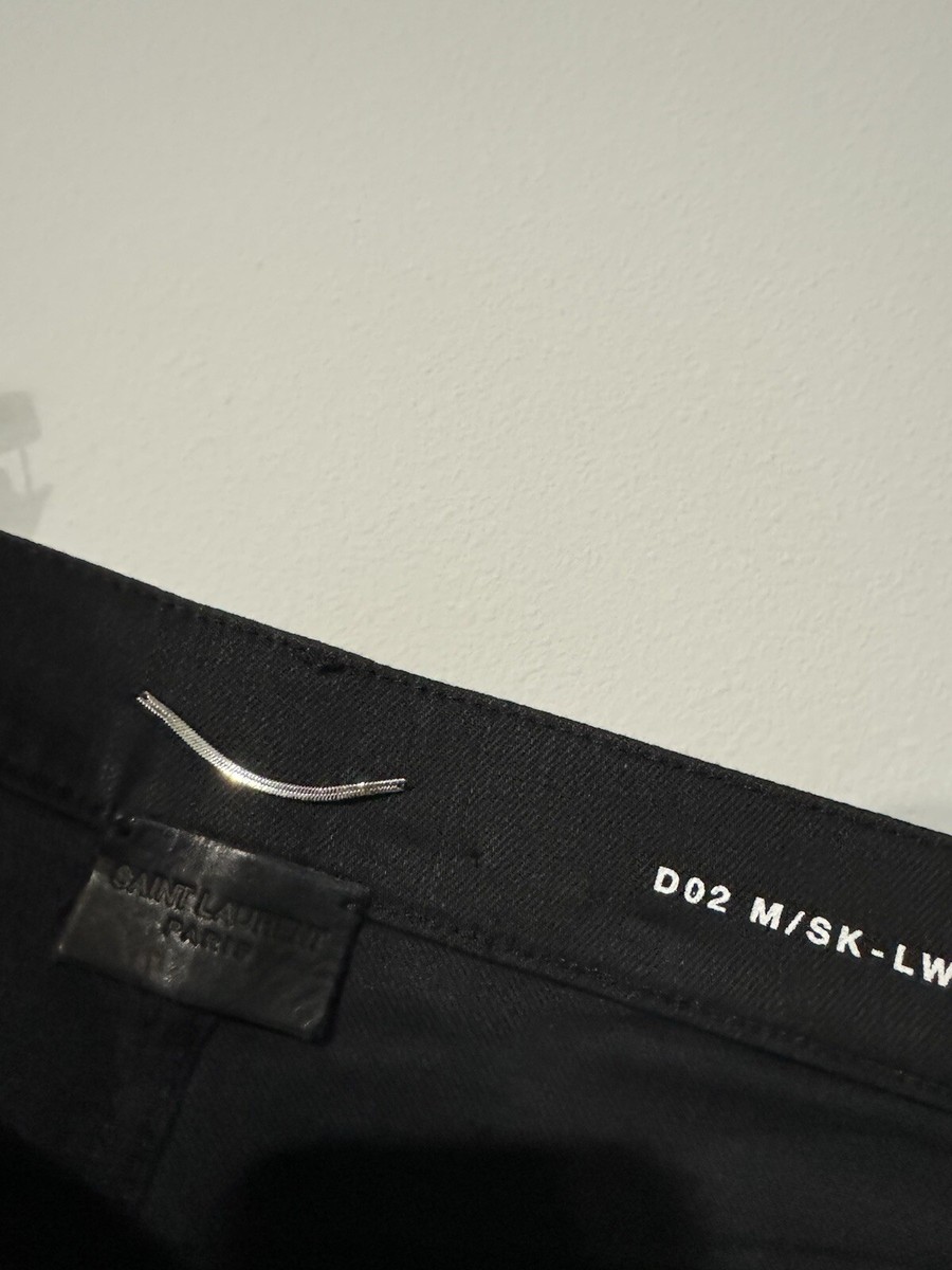 Saint Laurent Paris D02 M/SK-LW Black Denim Jeans sz 32 (31
