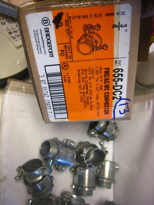 New lot of 13 BRIDGEPORT 655-DC2  3/4'' FMC/AC/MC  CONNECT