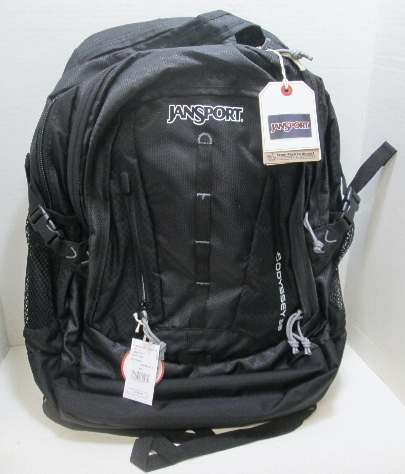 JanSport Odyssey 39 Backpack in Black New With Tags eBay
