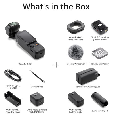 DJI OSMO Pocket 3 Creator Combo Vlogging Action Camera with 1