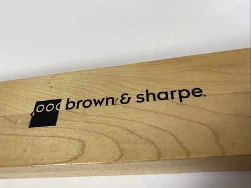 BROWN & SHARPE 3 Metal RULE SET (Standard & Metric) 6", 12", 24" w/Wooden Case - Picture 5 of 6