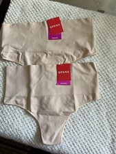 NWT SPANX Women's Size XL Everyday Shaping Panties Thong SS0815 Soft Nude. NEW
