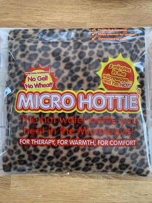 Hotties Leopard Print Fleece Microwavable Heat Pad Hot Water Bottle Micro Hottie