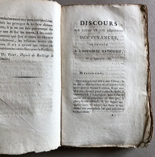 Dupont de Nemours — Discours sur l'état et les ressources des finances — 1789. - Picture 5 of 16