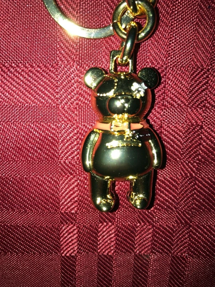 Bolso de Mano Coach 3D Oso de Peluche Latón Dorado Dije Llavero 87166 Nuevo con Etiquetas Foto 2 de 4