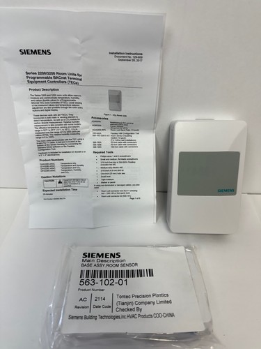 SIEMENS QAA2280.EWSC ROOM TEMPERATURE SENSOR RTS SENSING ONLY NEW OPEN BOX