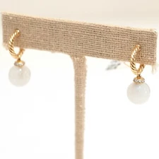 DAVID YURMAN New Solari Hoop Earrings in 18K Yellow Gold, Diamond, White Stones