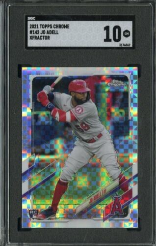 2021 Topps Chrome #142 Jo Adell XFractor RC Rookie SGC 10 Angels Low pop