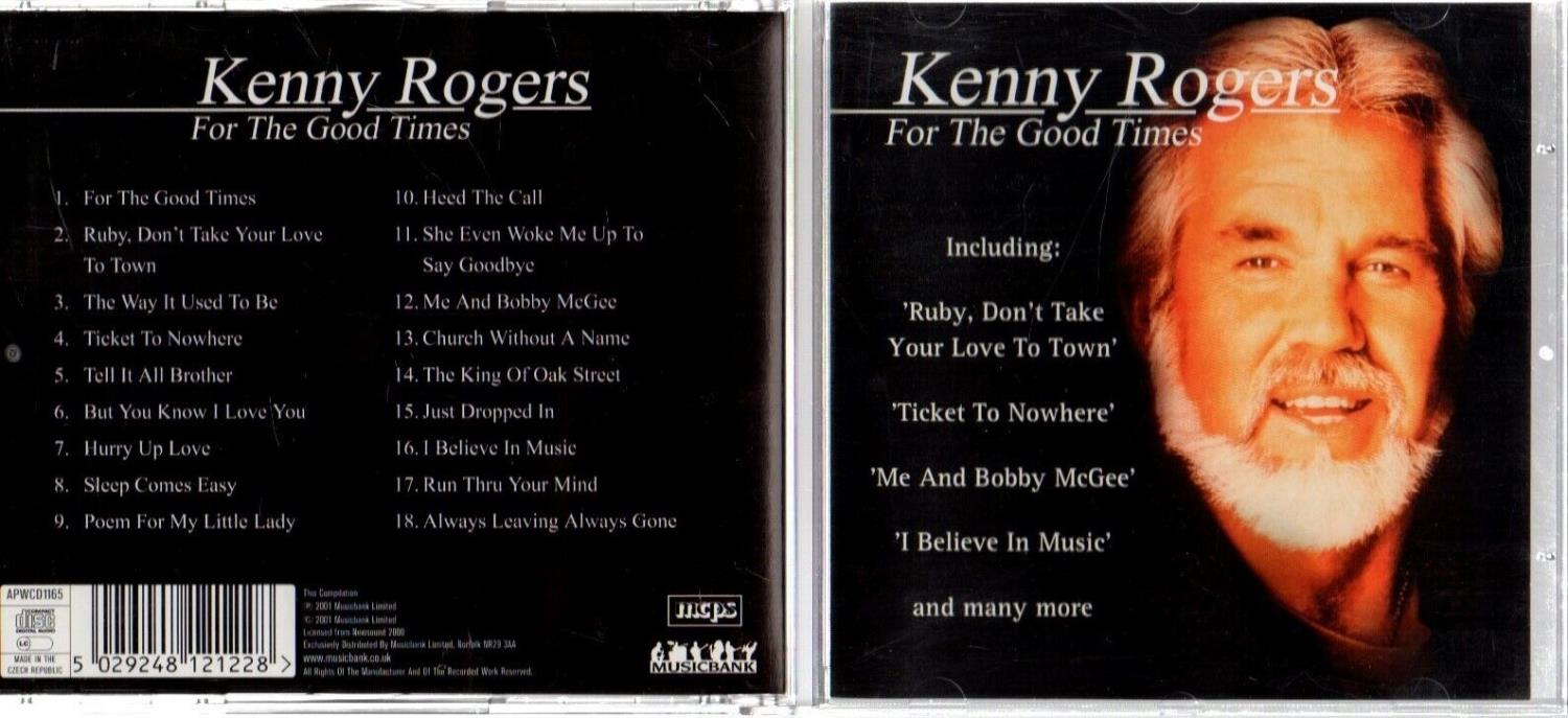 Kenny Rogers - KENNY ROGERS - FOR THE GOOD TIMES CD (2001) FREE SHIPPING