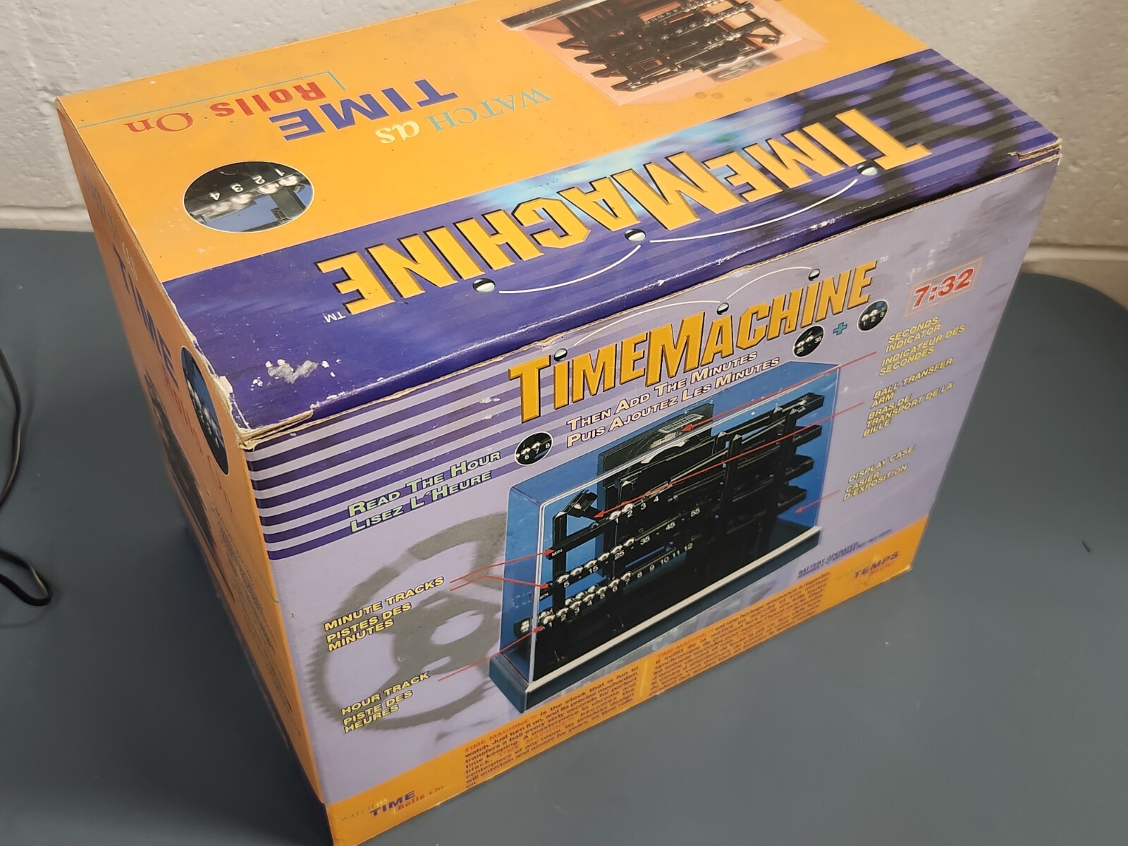 Vintage Time Machine Ball Clock 1997 HPI W/ Instructions and