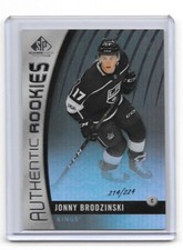 2017-18 UPPER DECK SP GAME USED JONNY BRODZINSKI AUTHENTIC ROOKIES 214/224