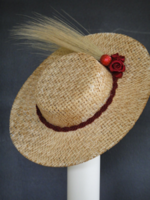 Perruque poupée ancienne Française-cheveux blond vénitien