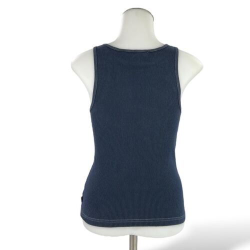 Vintage Y2K Abercrombie & Fitch DAMEN SM geripptes Tanktop blau Strass Glitzer - Bild 4 von 19