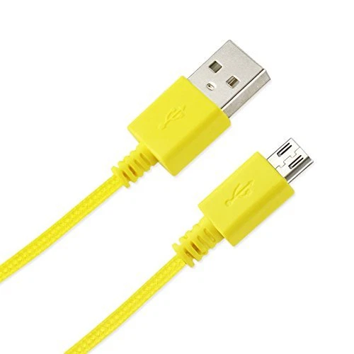 Reiko Micro USB Data Cable for Smartphones - Retail Packaging - Yellow - Image 2 of 3