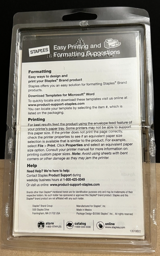 Staples 1 1/4" Mailing Seals Labels - lot of 480 ( sealed package) - Picture 2 of 2