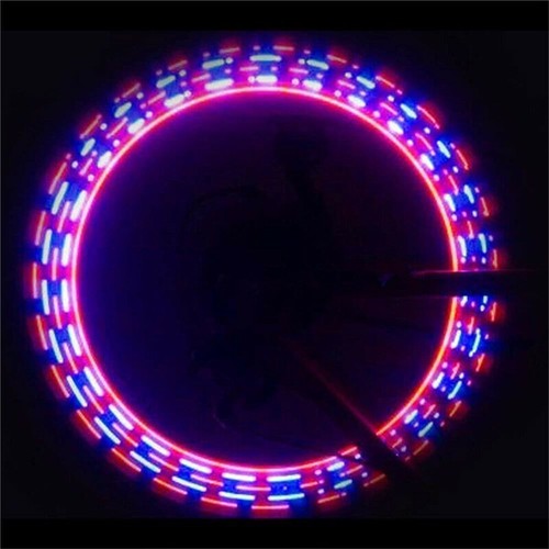 2pc LED Bike Bicycle Wheel Tire Valve Cap Spoke Neon Light Lamp Accessories RC - Picture 2 of 11
