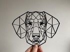 Geometric Dachshund Sausage Dog Wall Art Decor Hanging Decoration Pick a Colour