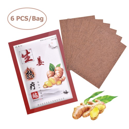60 Pads Lymphatic Drainage Ginger Body Foot Detox Patch Heating Knee Pain Relief - Bild 10 von 12