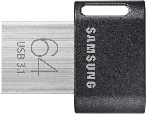 Samsung Muf-64ab/am Fit Plus 64Gb - Usb 3.1 Flash Drive, Black/sliver Persona...