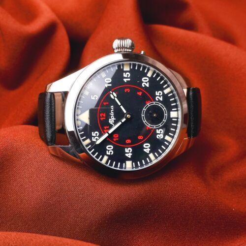 Swiss Watch Alpina Vintage Antique Swiss Marriage Men's Wrist Watch Black Dial - Picture 9 of 10