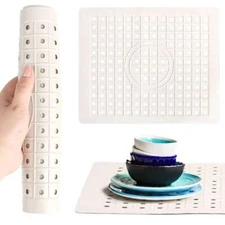 2x 12 x 10'' Kitchen Sink Mat Non-Slip Rubber Drain Pad Protector Food Drainer