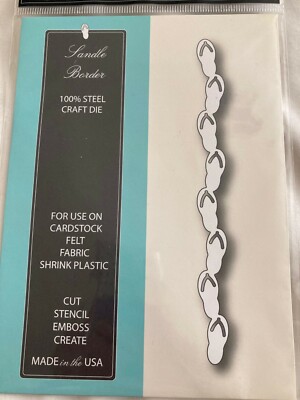 MEMORY BOX SANDLE BORDER STYLE 98332 Metal Craft Die Flip Flops, Slipper