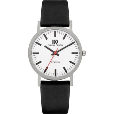 Dänisches Design Titan Rheinweiß schwarz Herren Unisex Uhr IQ14Q199