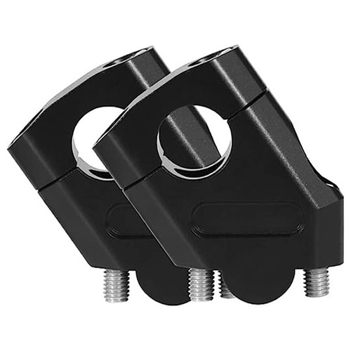 1 Paar 22mm 7/8 "Motorradlenker Riser Mount Clamp Schwarz CNC Aluminiumlegierung - Bild 10 von 12
