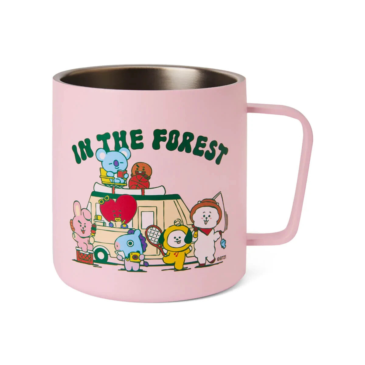 BT21 Official Authentic Picnic Camping Stainless Steel Coffee Cup