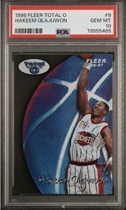 😮🔥1996 FLEER HAKEEM OLAJUWON TOTAL O #8 PSA 10 GEM MINT 💎 RARE SSP 🏆⚡️