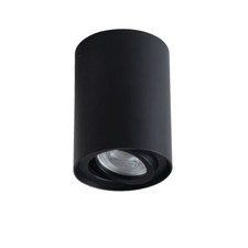 BORD XS Black Tilt Round Surface Mounted Adjustable Ceiling Spot Down Light GU10