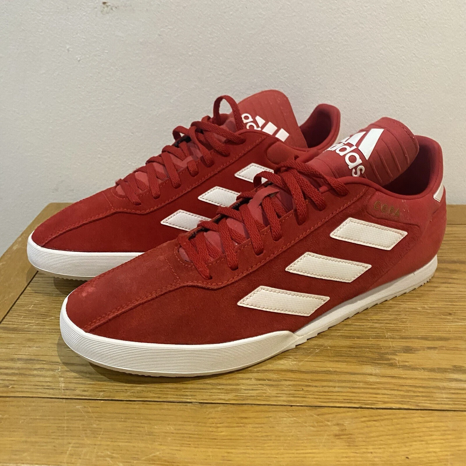 Adidas Copa Super Suede Rosso Uomo Taglia UK 11 Lavorate Una Volta