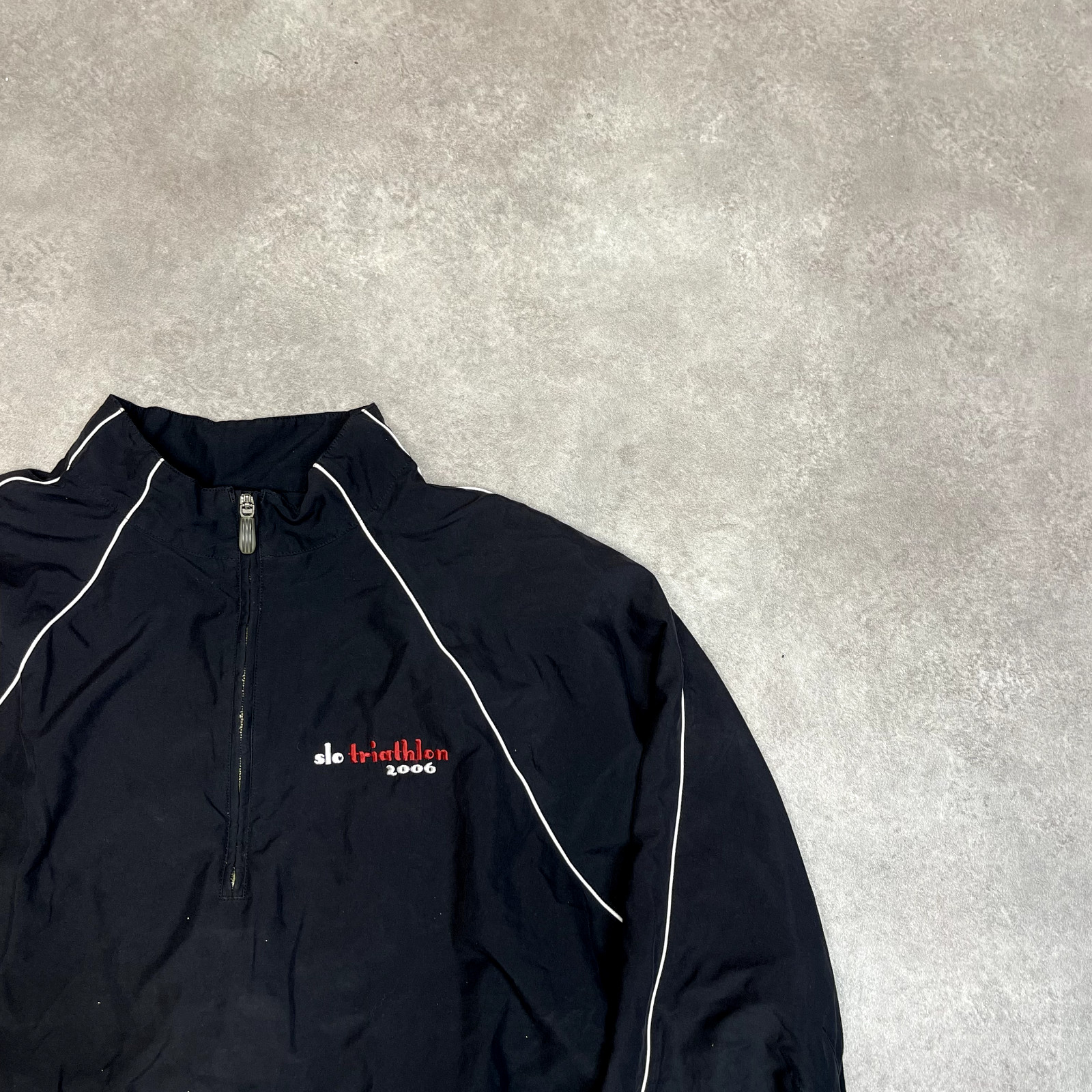 Adidas Anorak Jacket Mens Y2K Half Zip Pull Over Windbreaker, Black, XL image 2